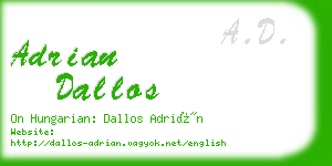 adrian dallos business card